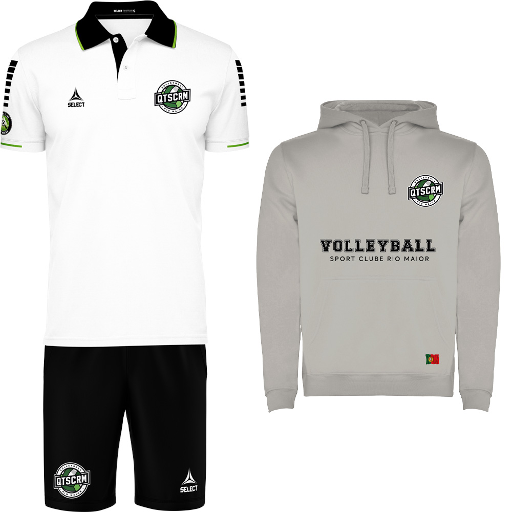 KIT SAIDA FEMININO BRANCO/CINZENTO